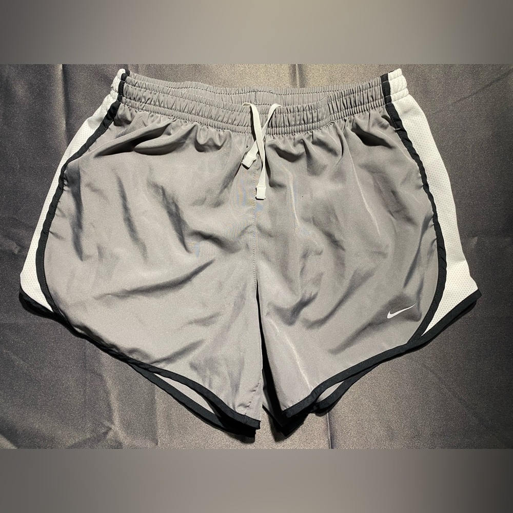 Nike Women's Gray and Black Athletic Shorts